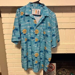 Blue Palm Tree high noon Men's Shirt